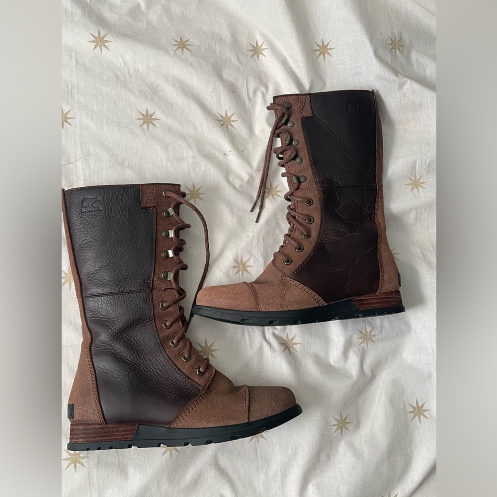 Sorel Major Marverick  Zip Lace Up Leather Boots